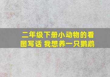 二年级下册小动物的看图写话 我想养一只鹦鹉